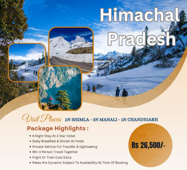 Himachal 7 Day Tour Shimla, Manali & Chandigarh Adventure